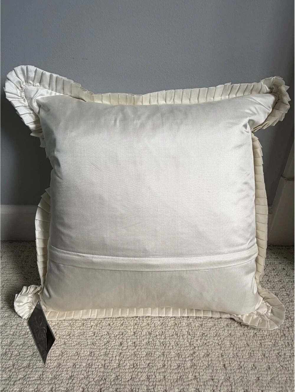Mark David Designs Hand Painted Silk Pagoda Pillow Chinoiserie Blue White B
